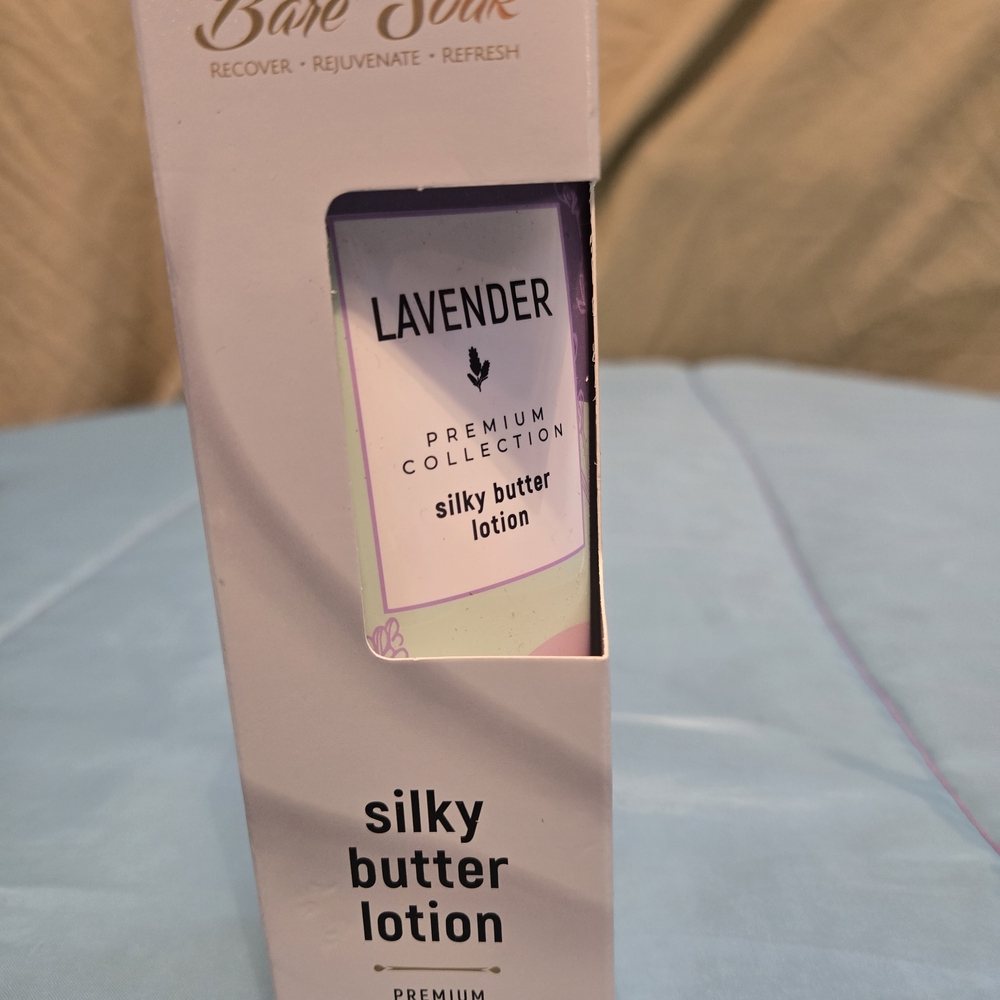 NEW Bare Soak Silky Butter Lotion Lavander 3.4oz Shea Butter Aloe Vera Vitamin E